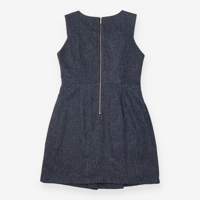 Textured Panel Dress With Abstract Animal Print Sl