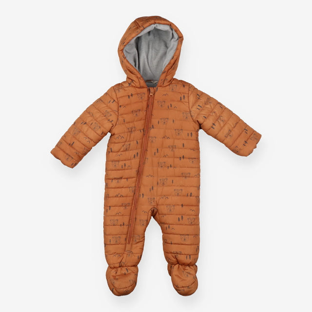 Brown Bears Pramsuit Fleece Lined