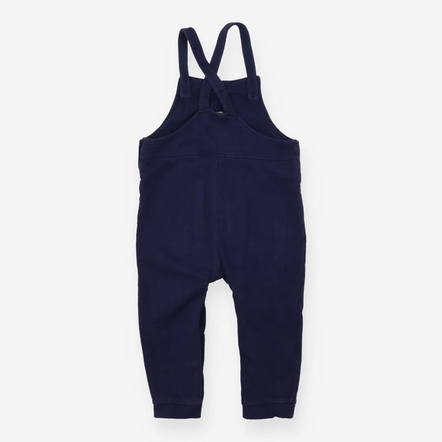 Dungarees navy blue jersey penguin face knees
