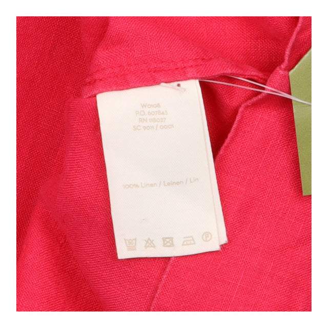 Pink Linen Sleeveless Split Neck Tunic Dress Orang