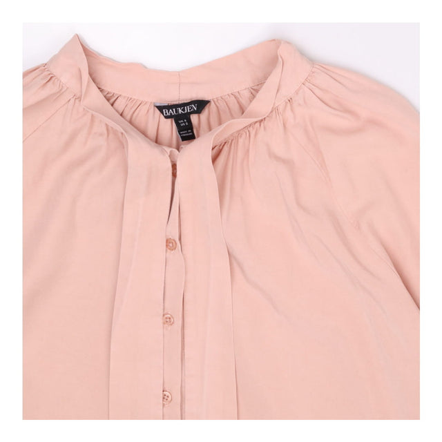 Pink Tie Neck Blouse Pink