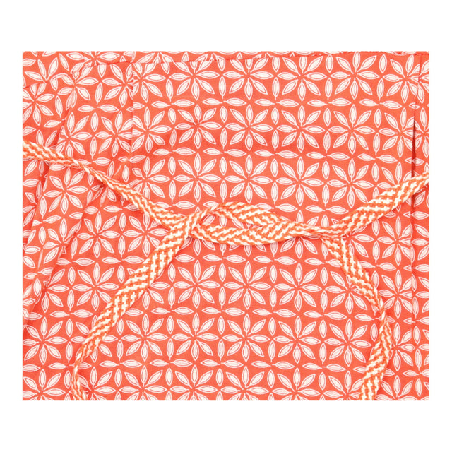 Wrap Dress Coral Leaf Print Sleeveless Jersey