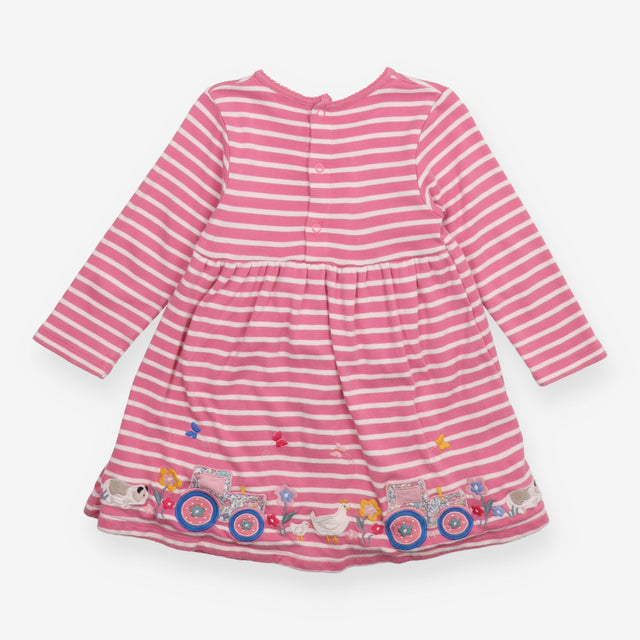 Pink Striped Farm Dress