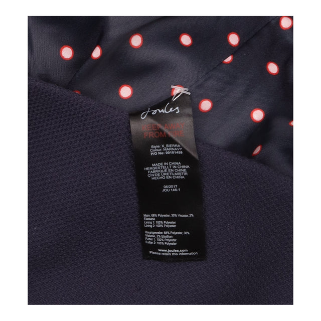 Navy Blue Polka Dot Lined Velvet Trim Stretch Sing