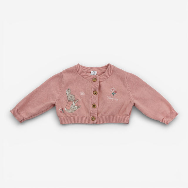 Pink Flopsy rabbit cardigan