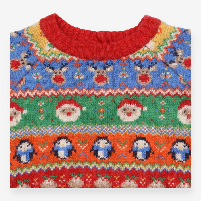 Knit Sweater Christmas Red Fairisle