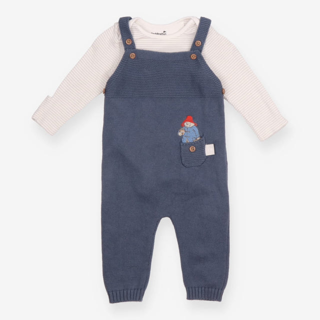 Dungarees Knit Blue with Bodysuit Paddington