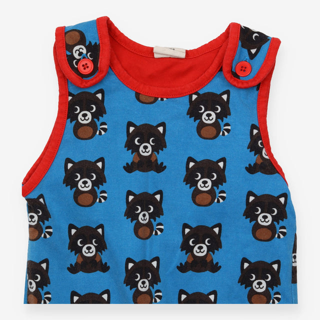 Romper blue raccoons