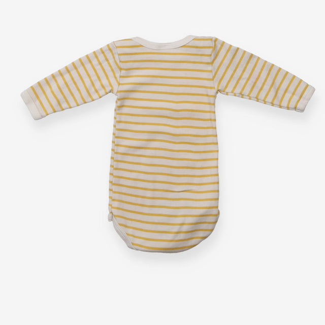 Bodysuit Yellow and White Strips with Squirrel wit