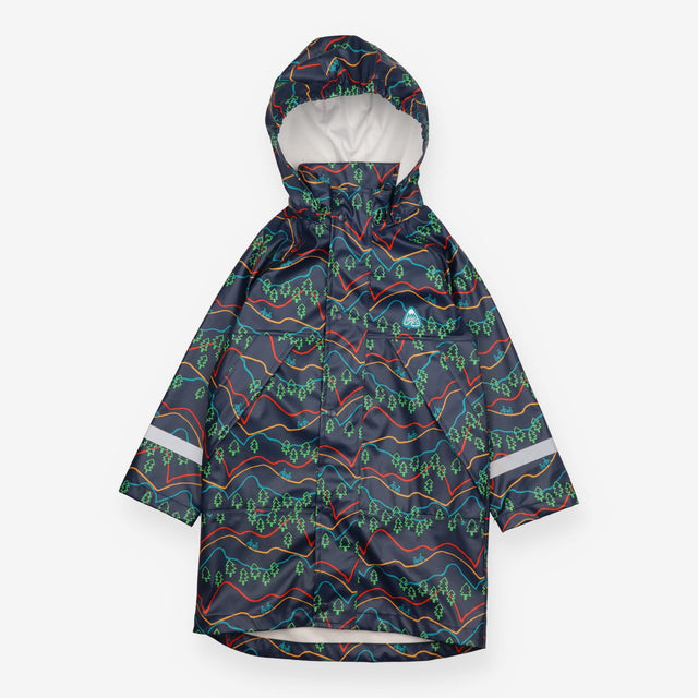 Coat navy rainbow ramble