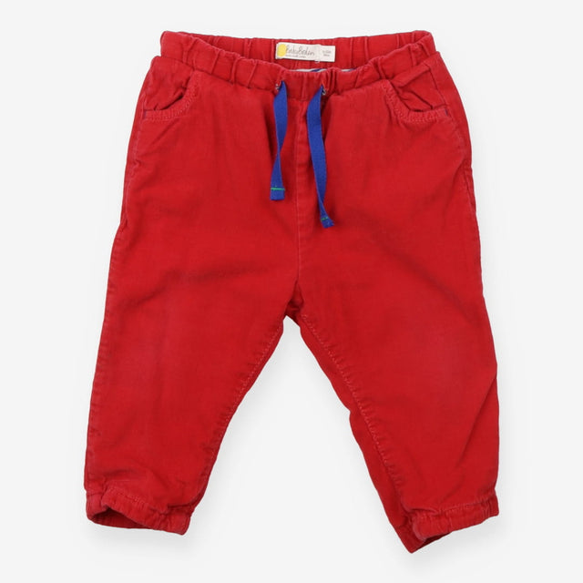Cord Trouser Red with Blue Strings