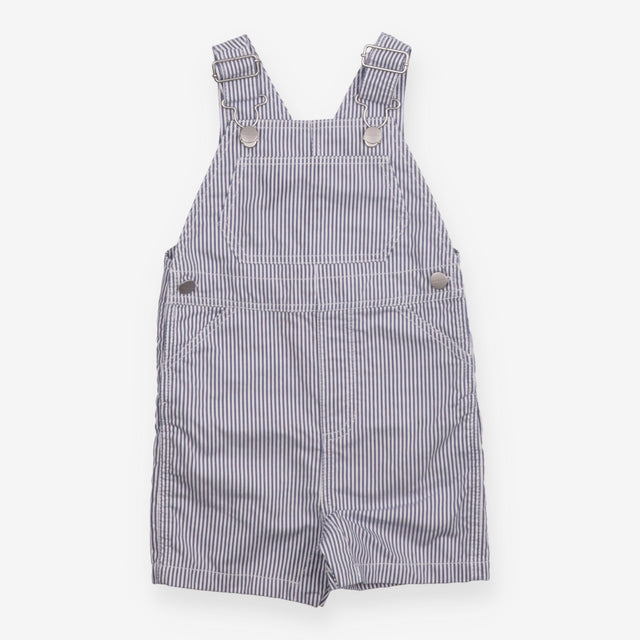 Jersey Shortie Dungaree Blue and White Strip