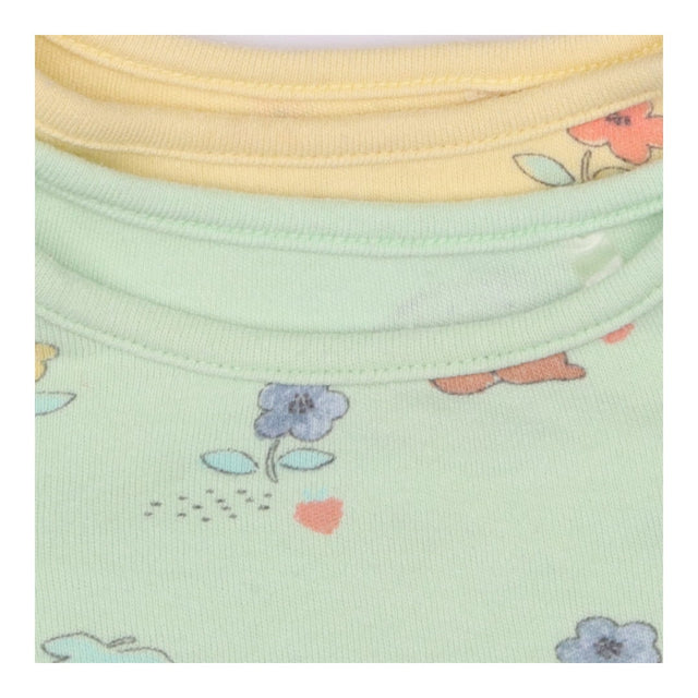 Bodysuits Yellow and Green Meadow Print 2 Pack
