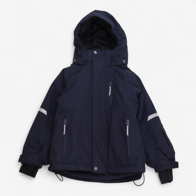Waterproof Navy Rain Jacket with Detachable Hood