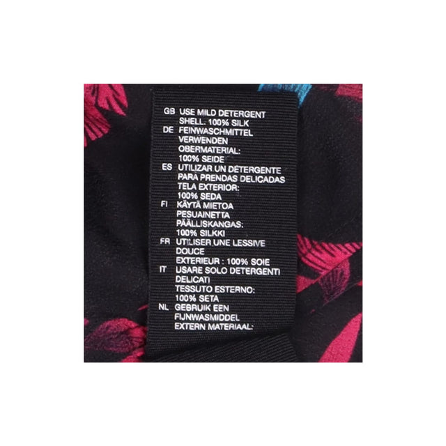 Floral Blouse Black Pink Long Sleeve