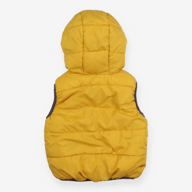 Yellow fleece lined gilet