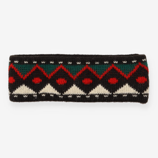 Headband Vintage Geometric Fair Isle Wool Blend