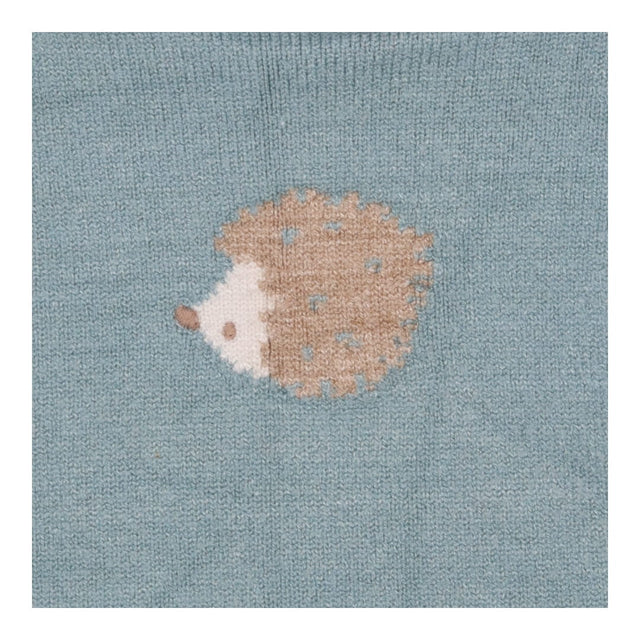 Outfit blue knit hedgehog