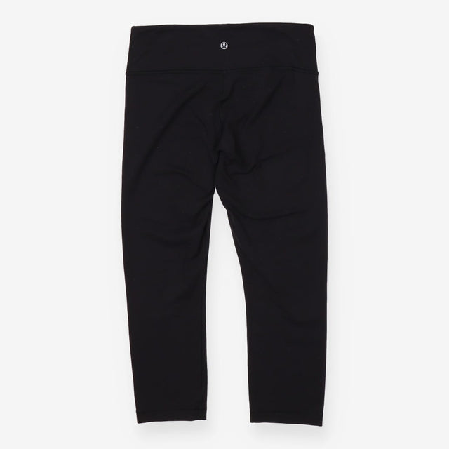 High rise cropped leggings black