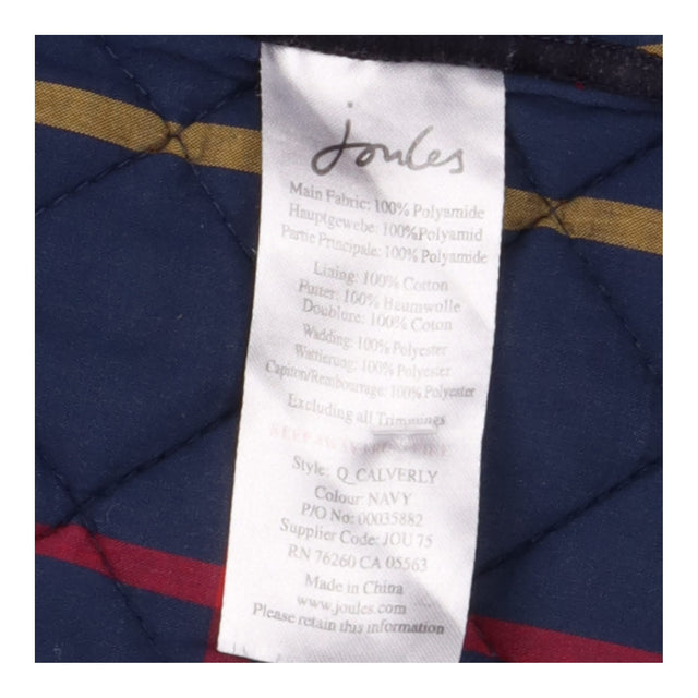 Joules Quilted Jacket Navy Blue Cord Trim Fox Butt