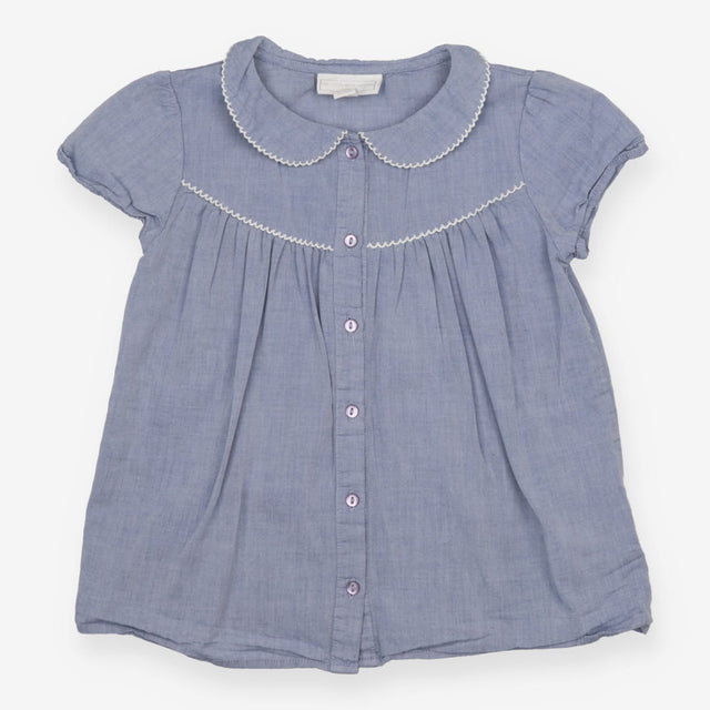 Tunic Blue Collared with White Trim