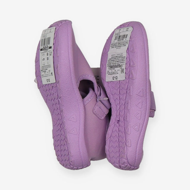 Swim shoes purple velcro