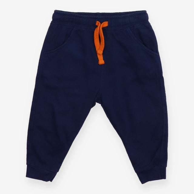 Navy Joggers Orange Drawstring