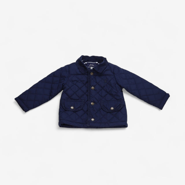 Quilted jacket navy with striped lining