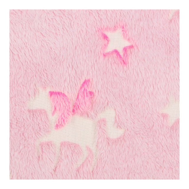 Fleece pink hoodie space unicorns