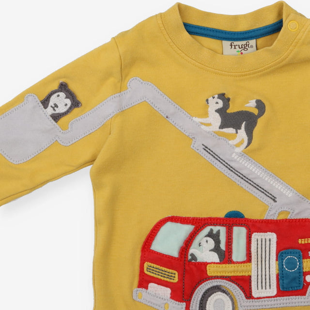Yellow Long Sleeve Firetruck Wolves