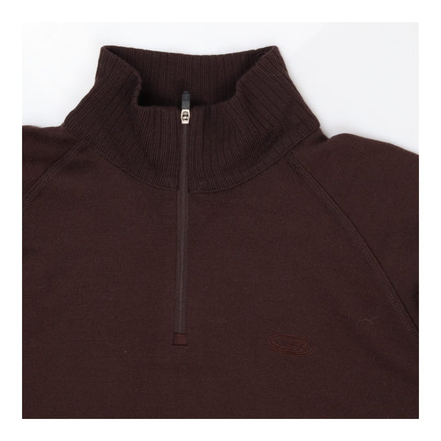 Icebreaker merino wool 1/4 zip sweater brown