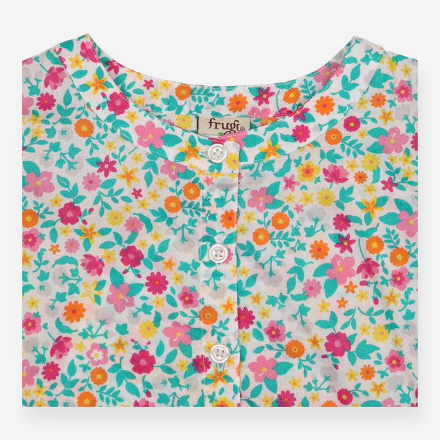 Blouse Short sleeved Floral Print