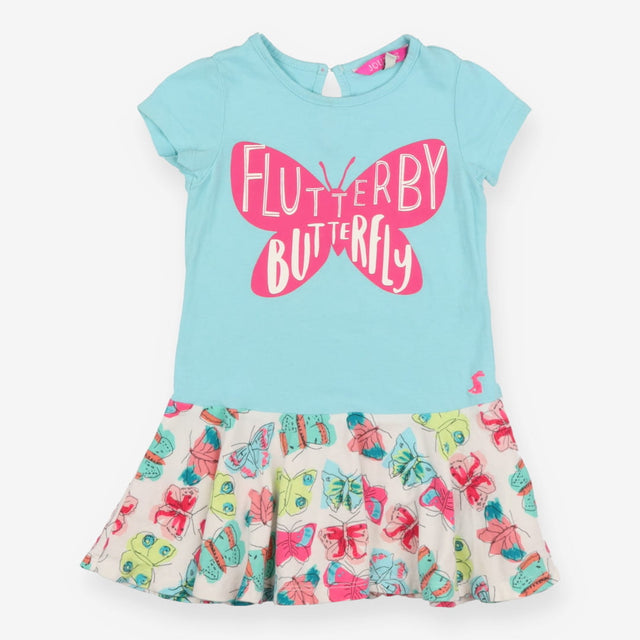 Summer Dress Flutterby Blue and Pink