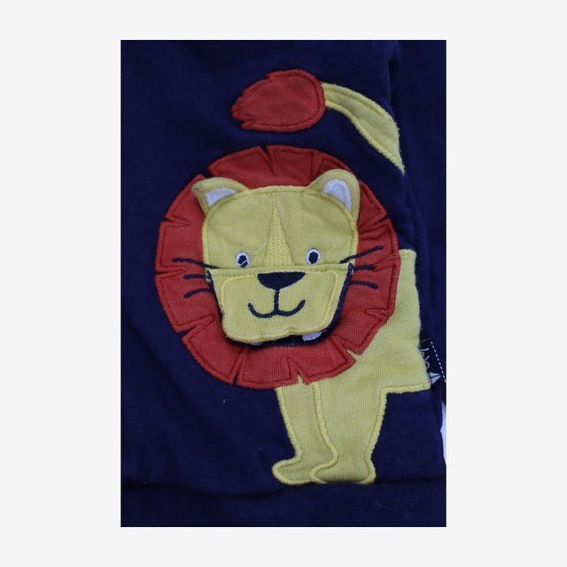 Zip Hoody Navy with Lion ROAR