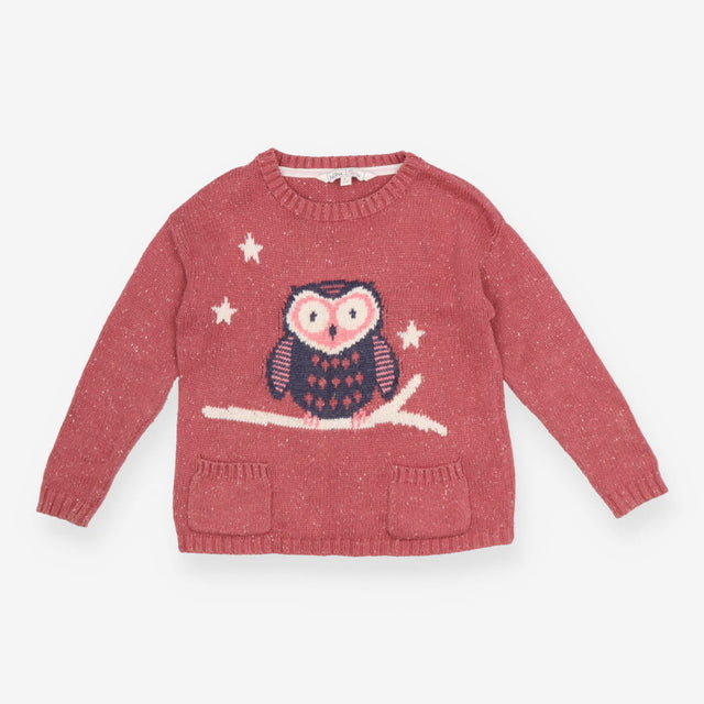 Sweater knit pink owl