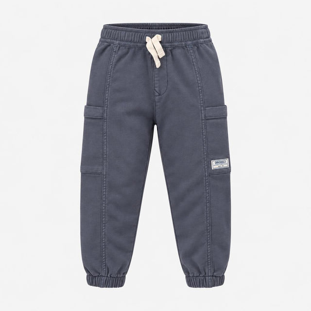Cuffed Cargo Trouser Blue and White Strings