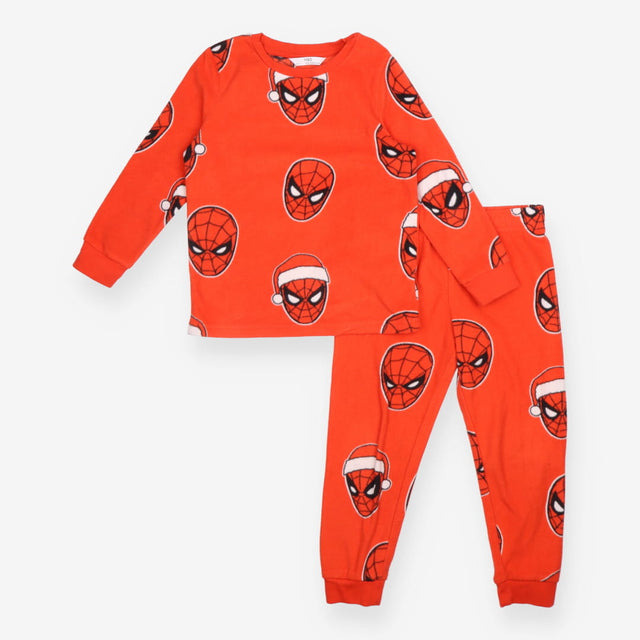 Pyjamas fleece red festive spiderman