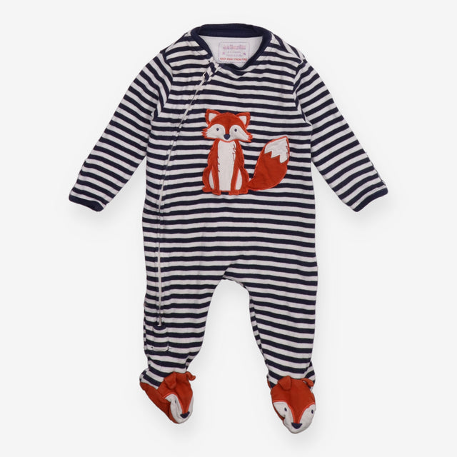 Blue Striped Fox Sleepsuit