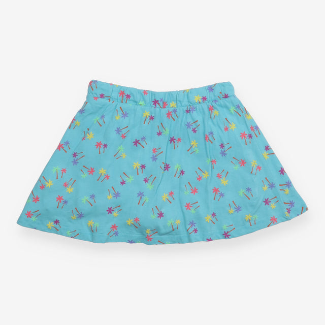 Skort blue small palm trees