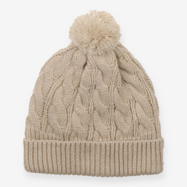 Cream Knit Bobble Hat - Pure Baby