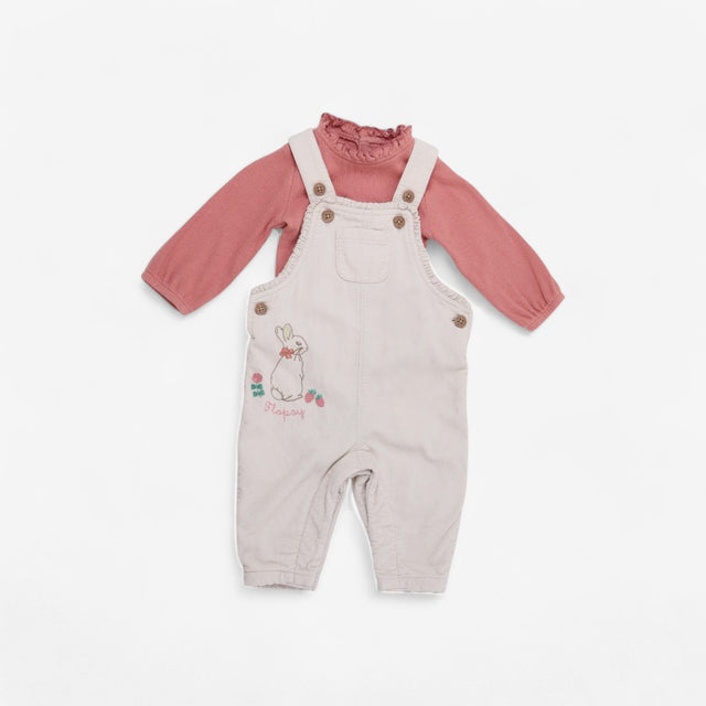 Pink Flopsy Dungarees and Bodysuit