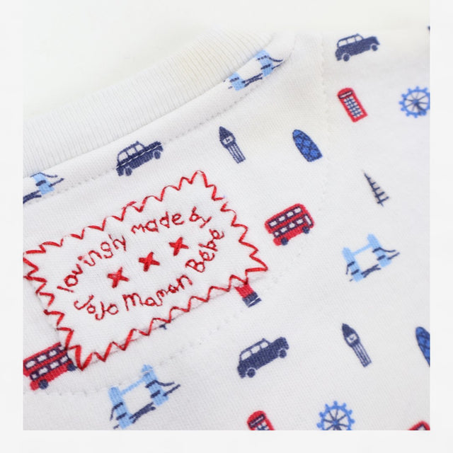 Sleepsuit white with london icons
