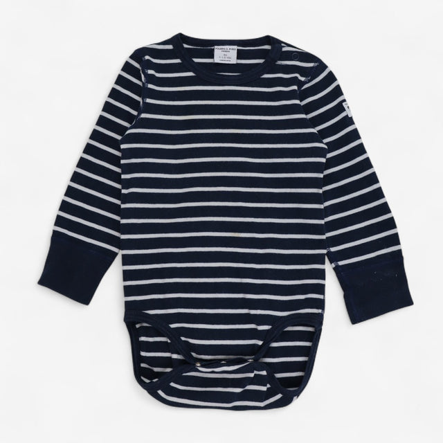 Navy and White Striped Bodysuit