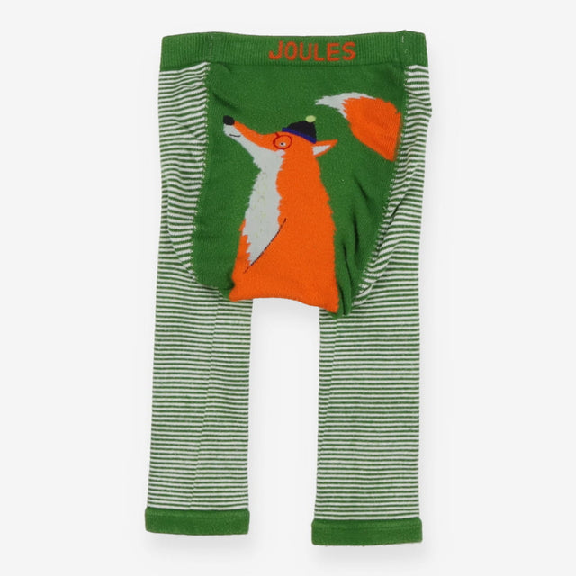 Green Stripe Fox Knitted Leggings