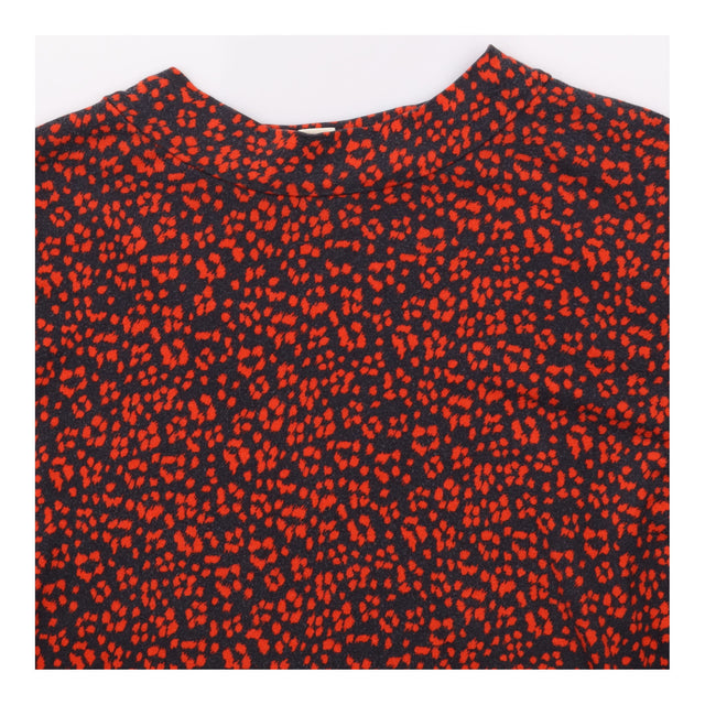 Red Black Animal Leopard Print Lyocell Cotton High