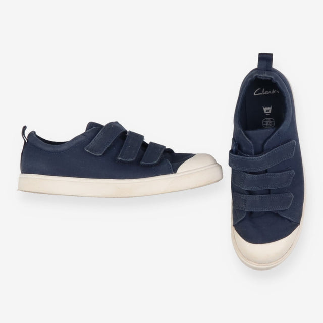 Trainers Navy Canvas Velcro Straps