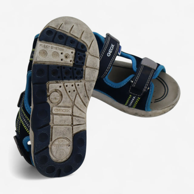 Navy Velcro Strap Sandals