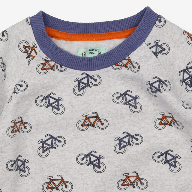 Sweater grey bicycles