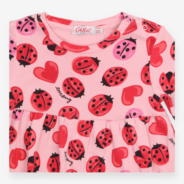 Pink Dress with Ladybirds