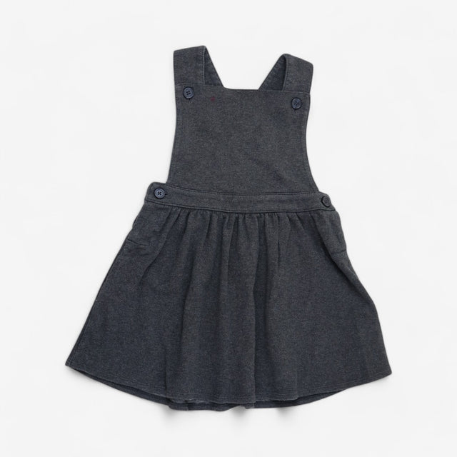 Uniform Jersey Pinafore Dress Grey